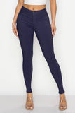 COLORS SUPER-STRETCH WOMEN'S SKINNY JEANS HIGH WAISTED: KHAKI / L