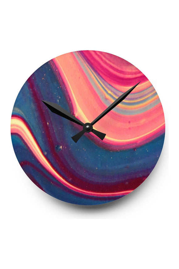 Blue Berry Abstract Acrylic Wall Clock