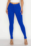 COLORS SUPER-STRETCH WOMEN'S SKINNY JEANS HIGH WAISTED: KHAKI / M