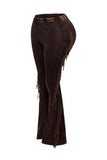 Fringe detailed pants: DENIM / L