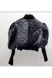Cropped Puffer: Black