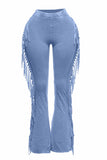 Fringe detailed pants: OLIVE / L