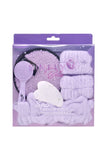Simply Bella SBT012 Purple Spa Headband & Wristband Set - 12